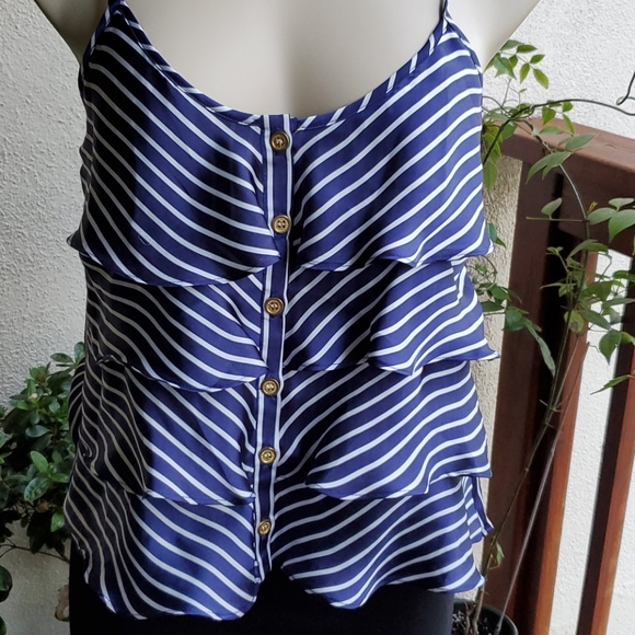 Spaghetti strap stripped blue & white excellent condition - Picture 2 of 5